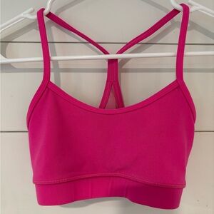 Lululemon Athletica Pink Sports Bra with Crossed Straps